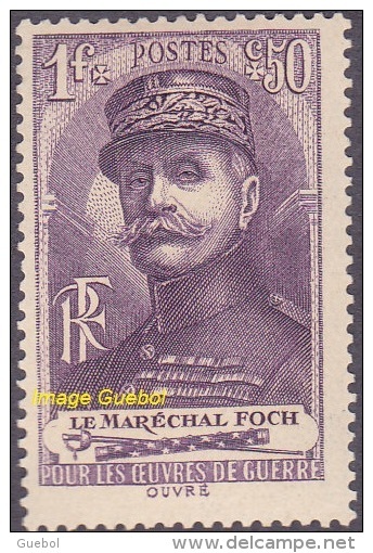 France N°  455 ** Pour Les Oeuvres De Guerre - Maréchal Foch - Unused Stamps