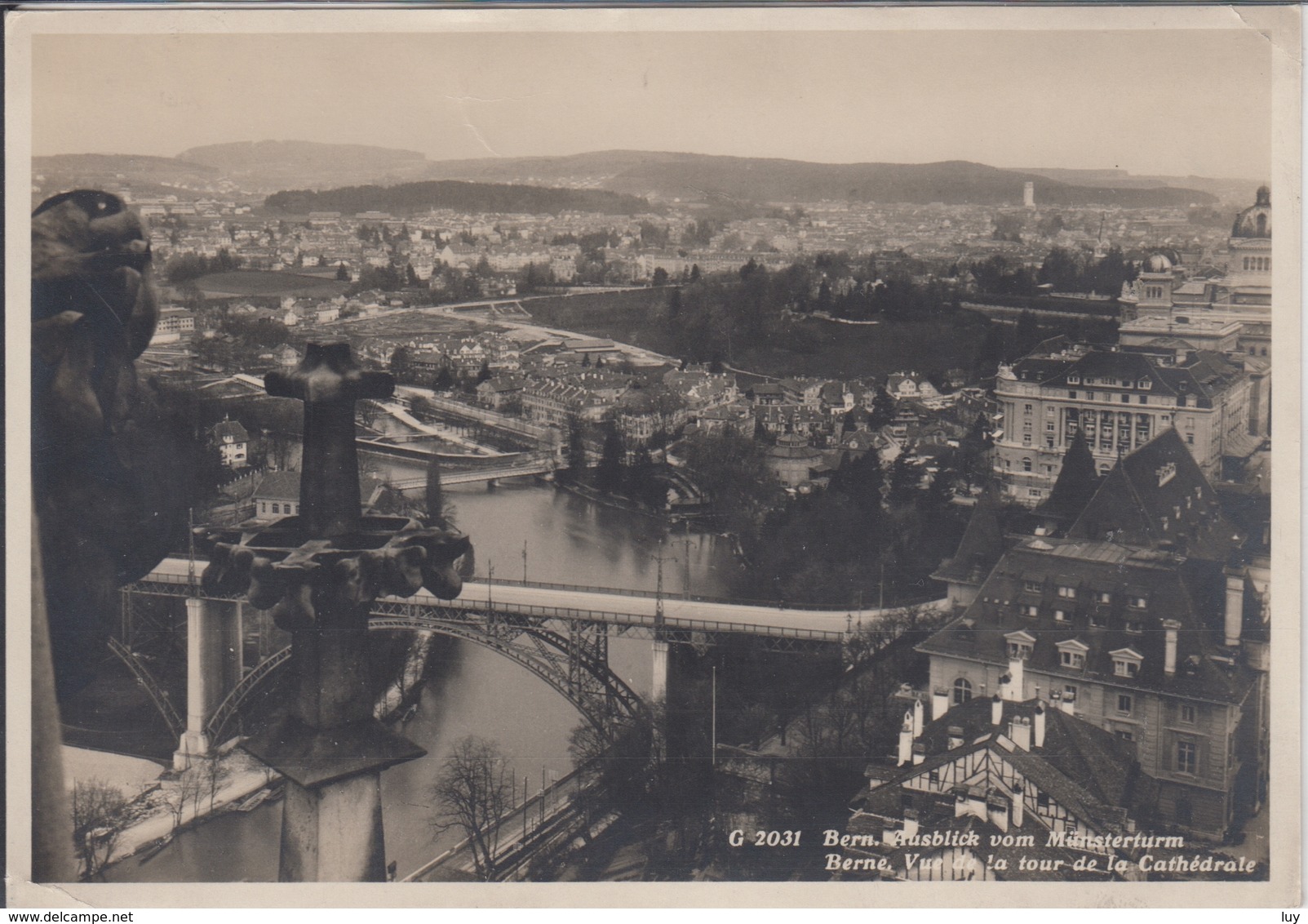 BERN Ausblick Vom Münsterturm, BERNE Vue De La Tour De La Cathedrale 1929 - Berne