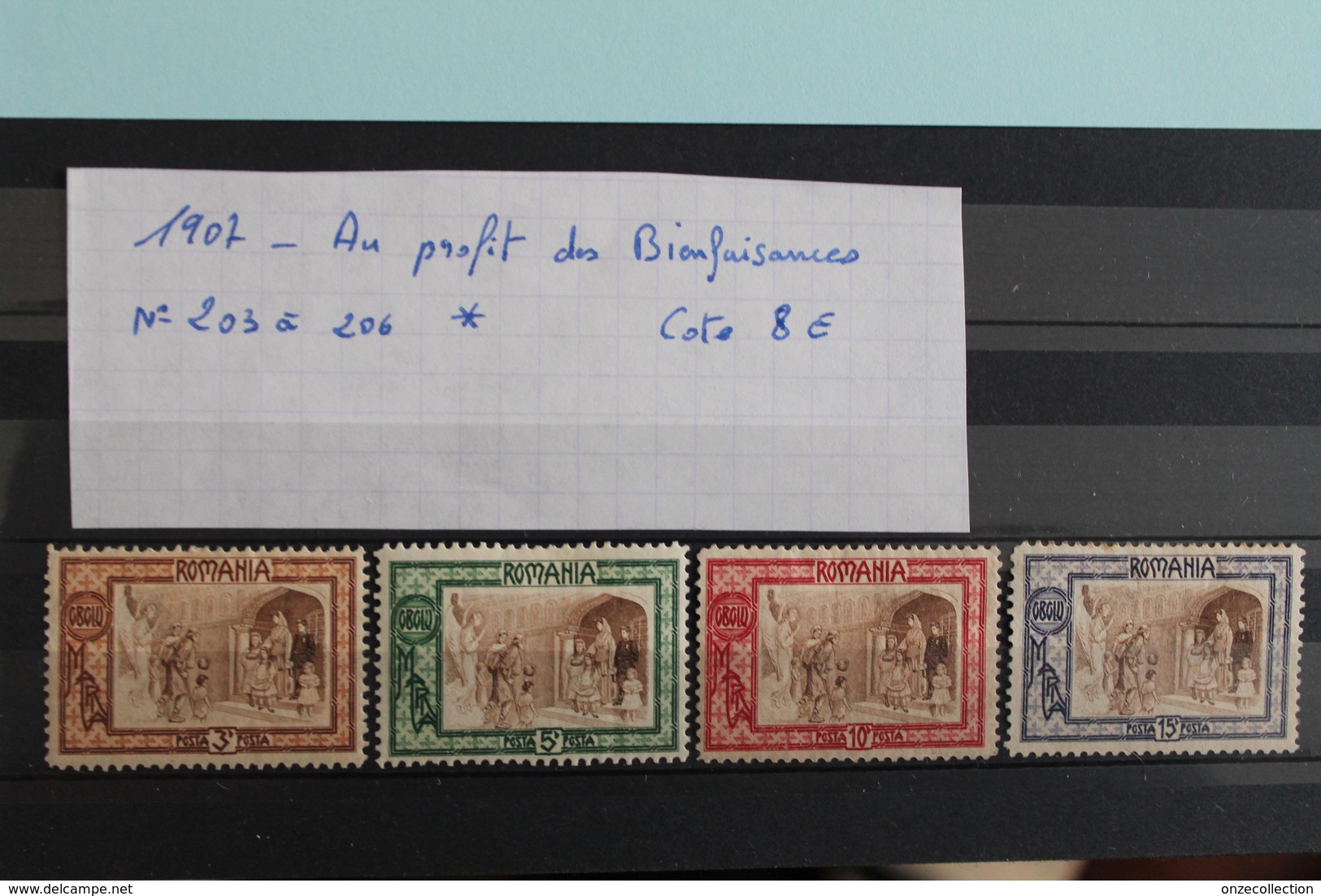 1907     -   N°  203   à   206 *    OEUVRES  DE  BIENFAISANCE    COTE   :   8€ - Nuovi