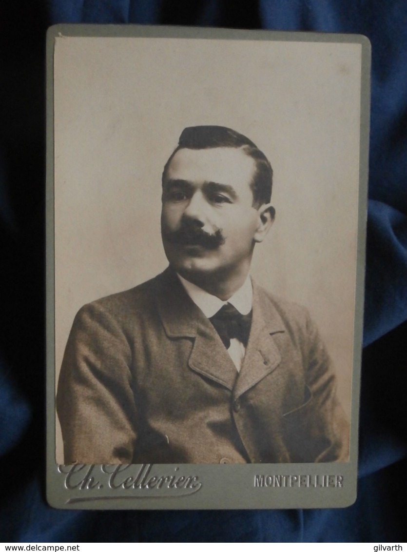 Photo Cabinet Cellerier à Montpellier - Portrait Homme Circa 1900 L417 - Personnes Anonymes