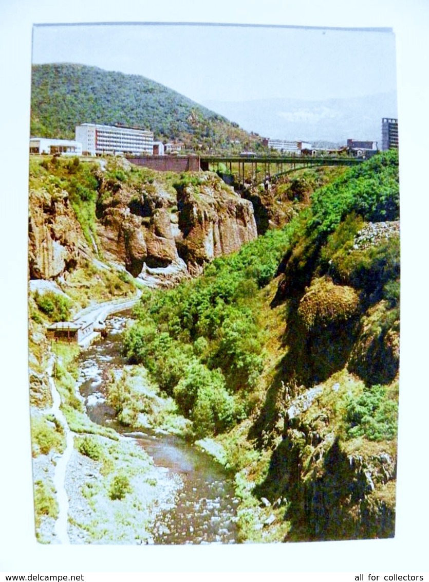 Post Card Ussr Armenia Postal Stationery 1980 Djermuk Bridge River - Armenia