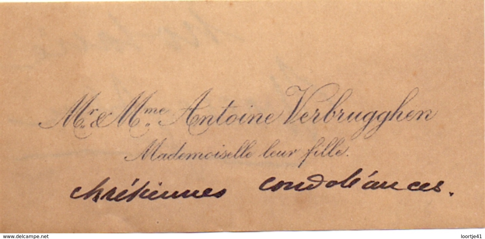 Visitekaartje - Carte Visite - Mr & Mme Antoine Verbrugghen - Notaris Waregem - Cartes De Visite