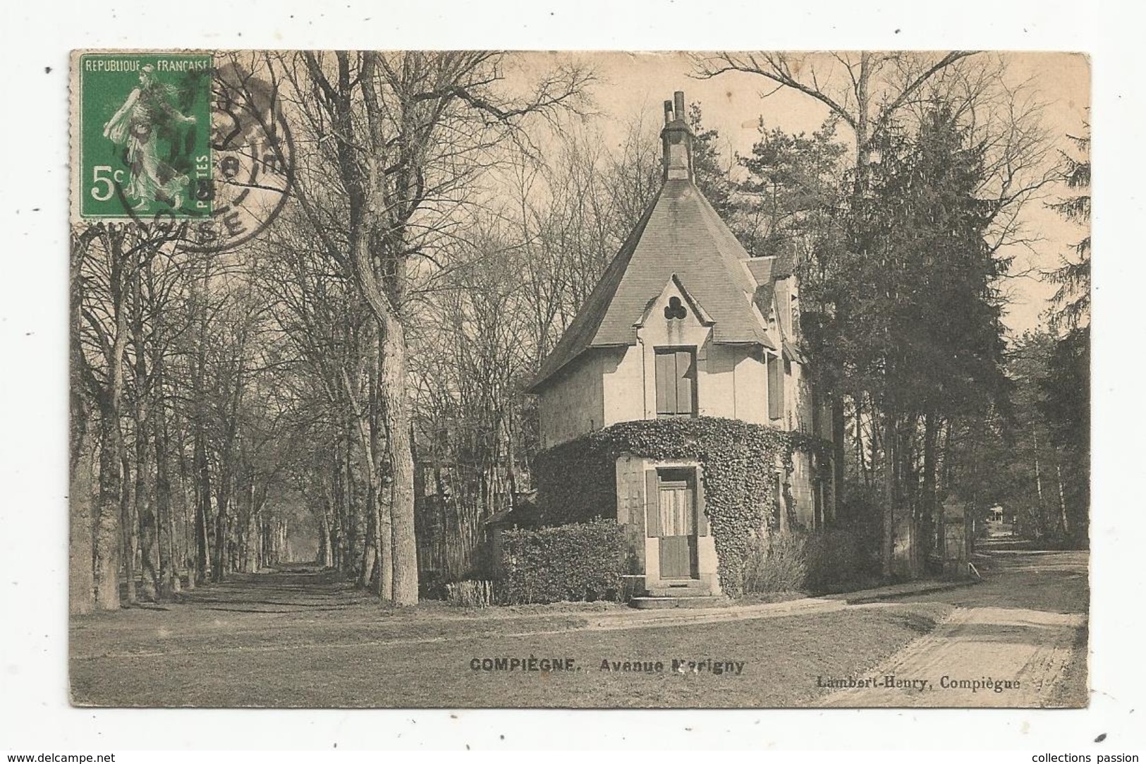 Cp, 60 , COMPIEGNE ,avenue MARIGNY , Voyagée 1913 - Compiegne