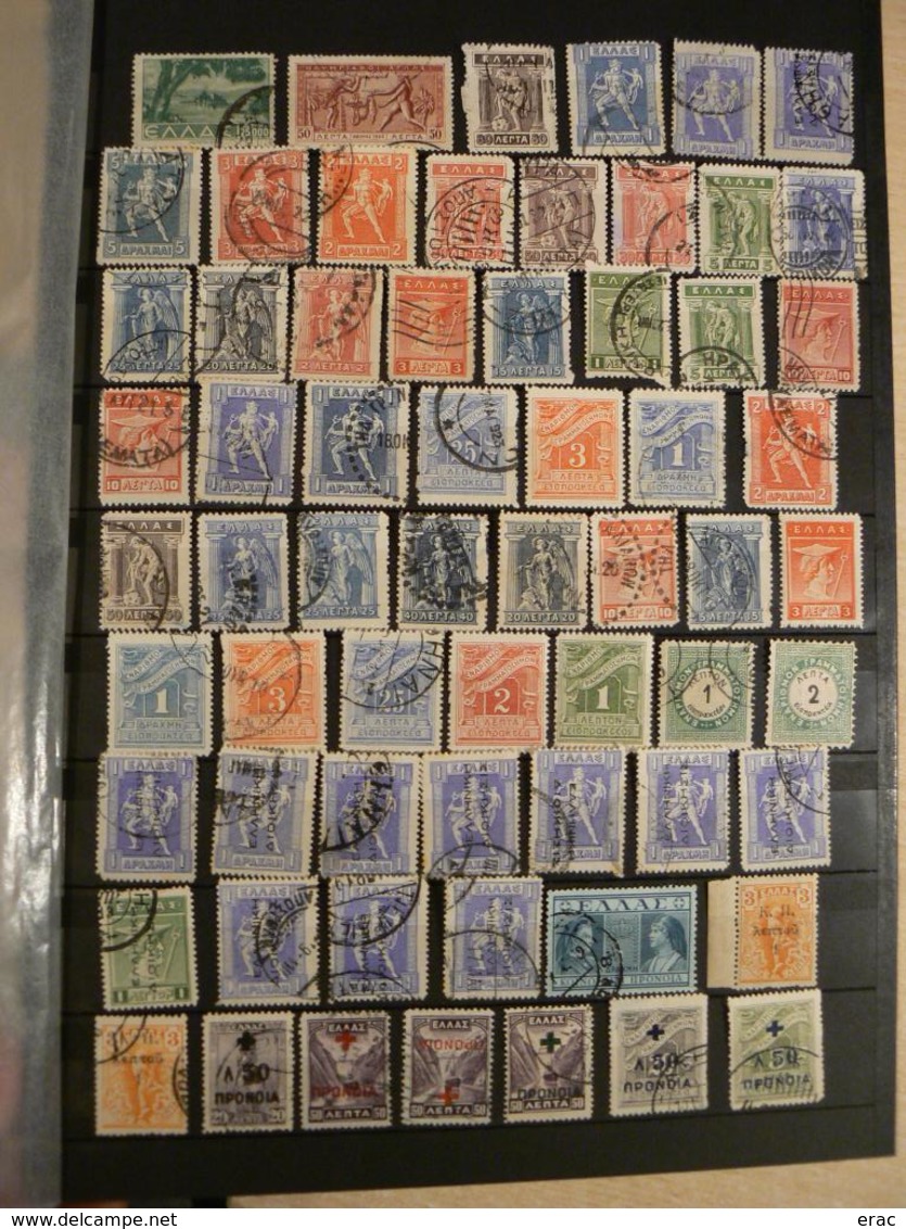 Grèce - Timbres Anciens (dont Classiques) - De Belles Oblitérations - Des Doublons - Collections (sans Albums)