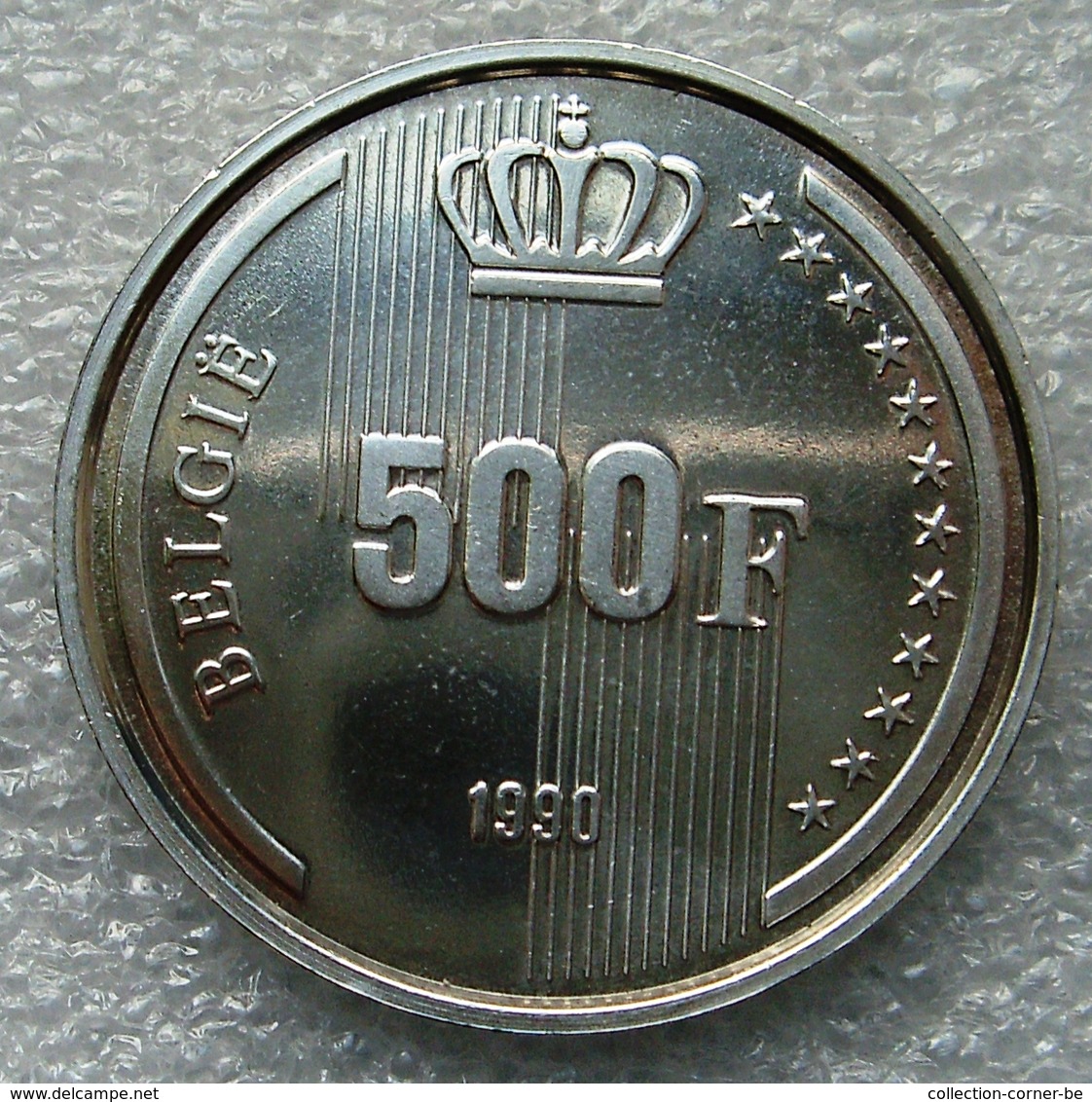 Belgie, 500 Frank, 1990 (VL), Zilver .833, - 500 Frank