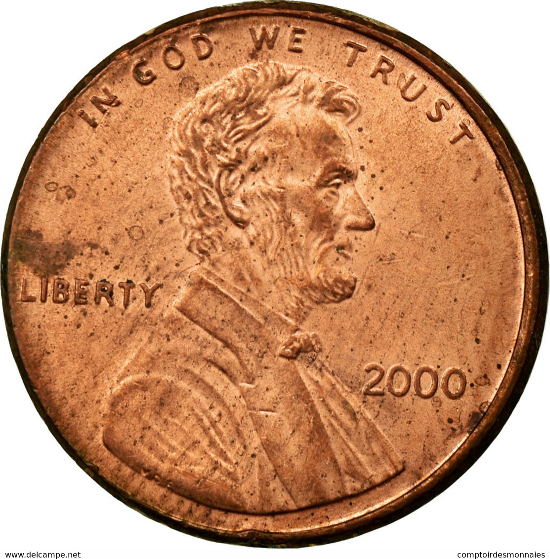 Monnaie, États-Unis, Lincoln Cent, Cent, 2000, U.S. Mint, Philadelphie, TTB - 1959-…: Lincoln, Memorial Reverse