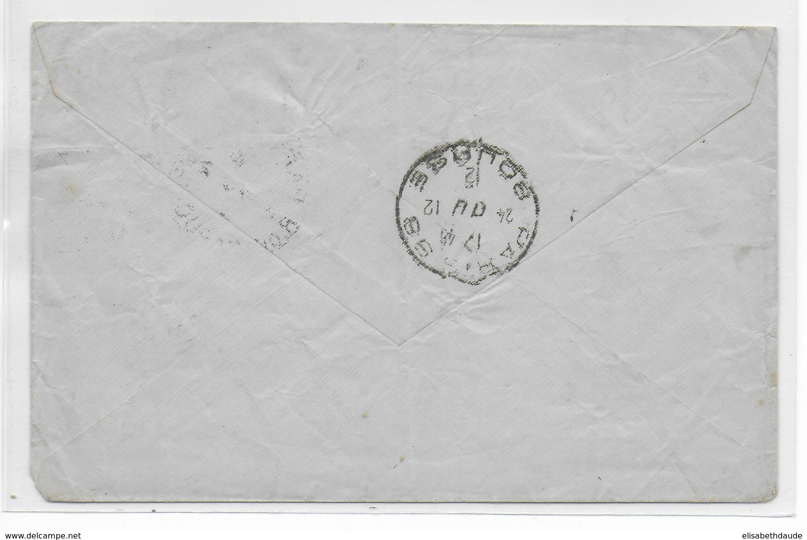 POSTE PNEUMATIQUE ! - 1912 - SEMEUSE - ENVELOPPE De PARIS 81 - - 1906-38 Semeuse Camée