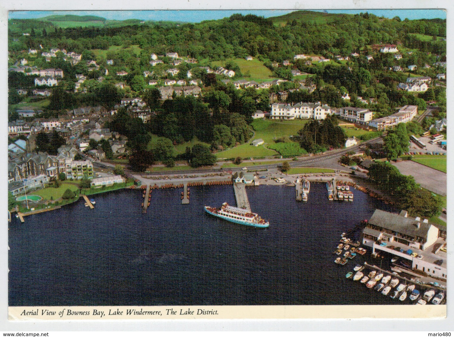 AERIAL  VIEW   OF   BOWNESS  BAY   LAKE  WINDERMERE                 (VIAGGIATA) - Autres & Non Classés