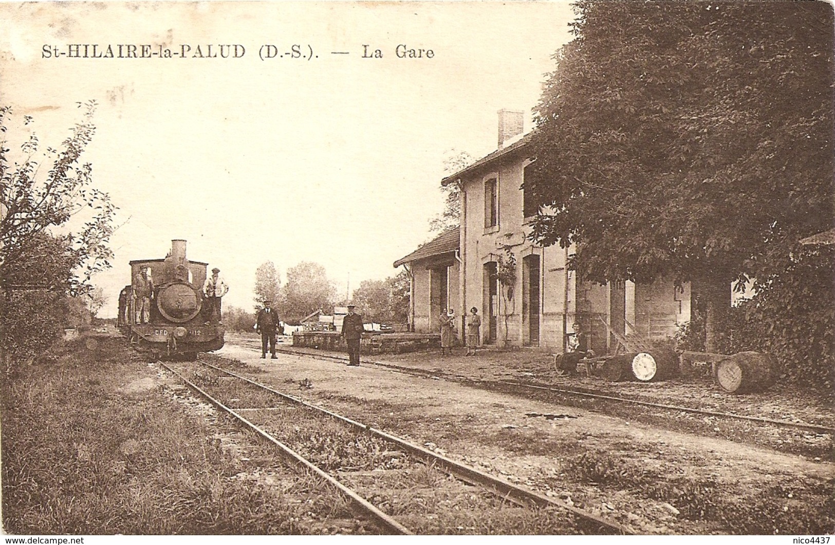 Cpa St Hilaire La Palud La Gare - Autres & Non Classés