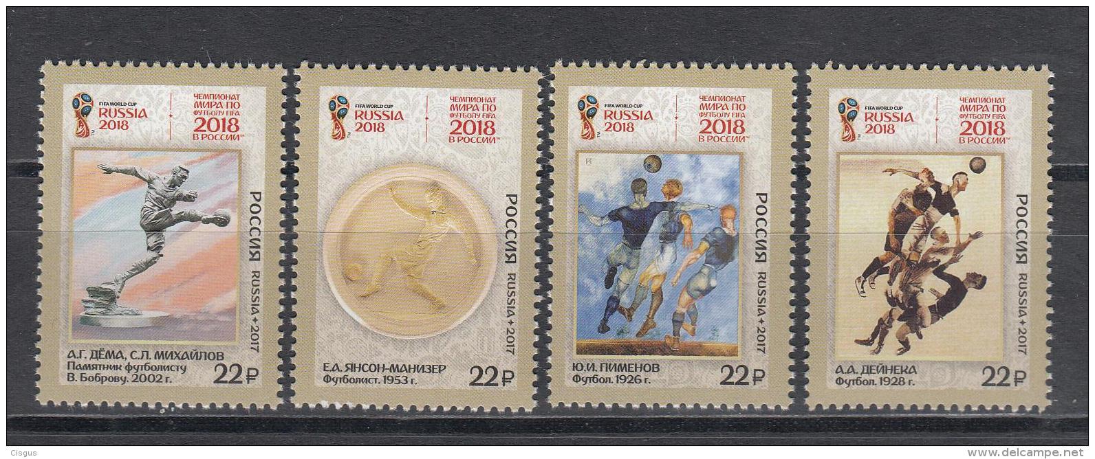 Russland Russia 2017 MNH ** Mi Nr.2523-26  Football In Art M - 2018 – Russie