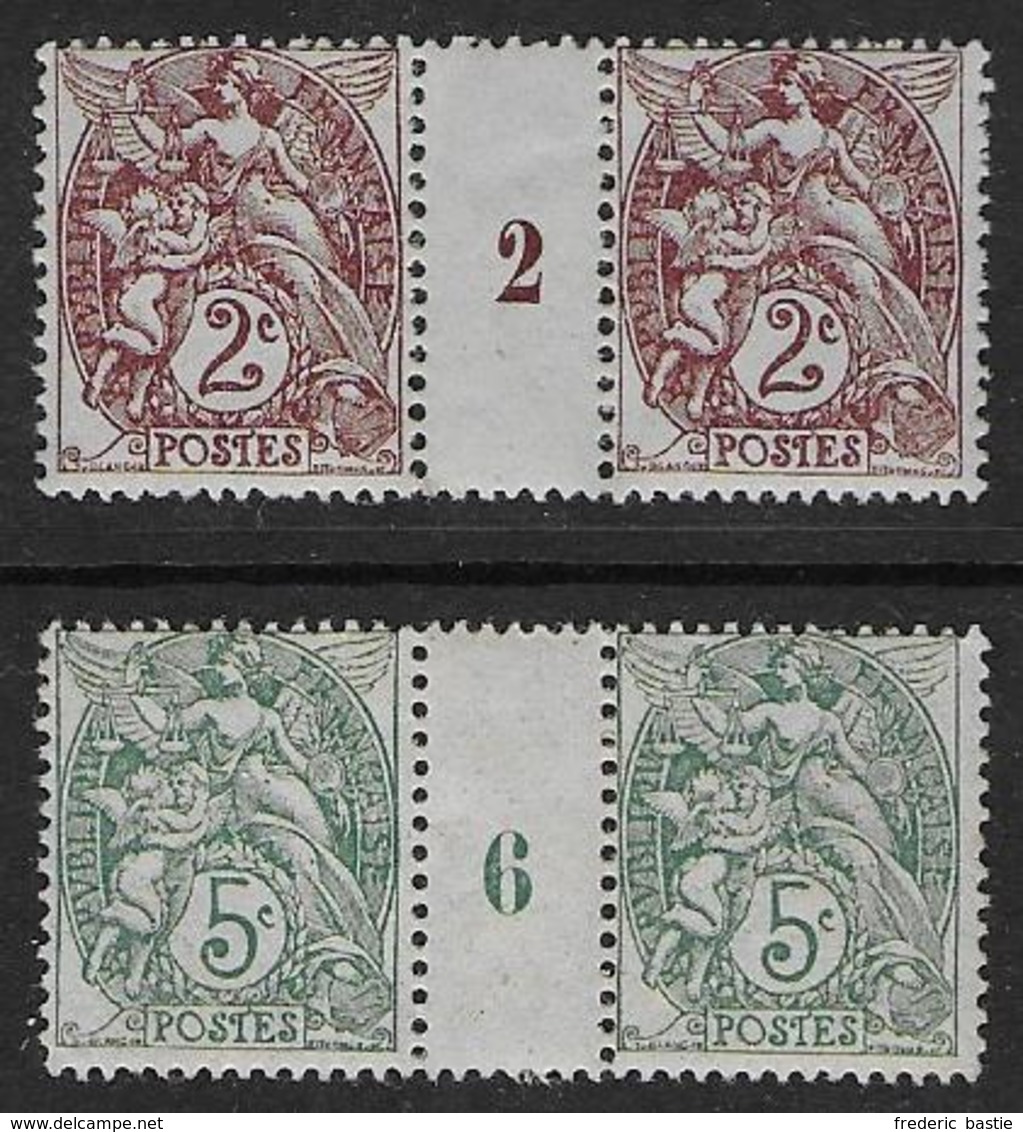 France - Type Blanc - 2 Paires * Avec Millésime - Millesimi