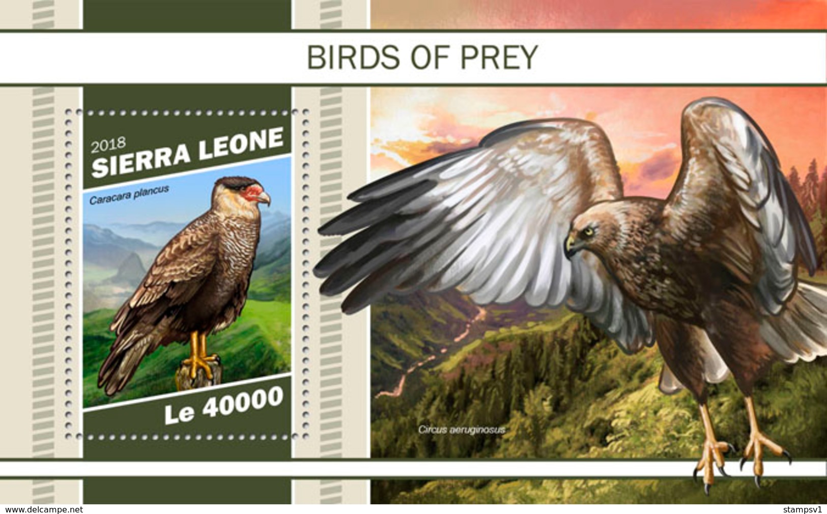 Sierra Leone. 2018 Birds Of Prey. (1102b) - Aigles & Rapaces Diurnes