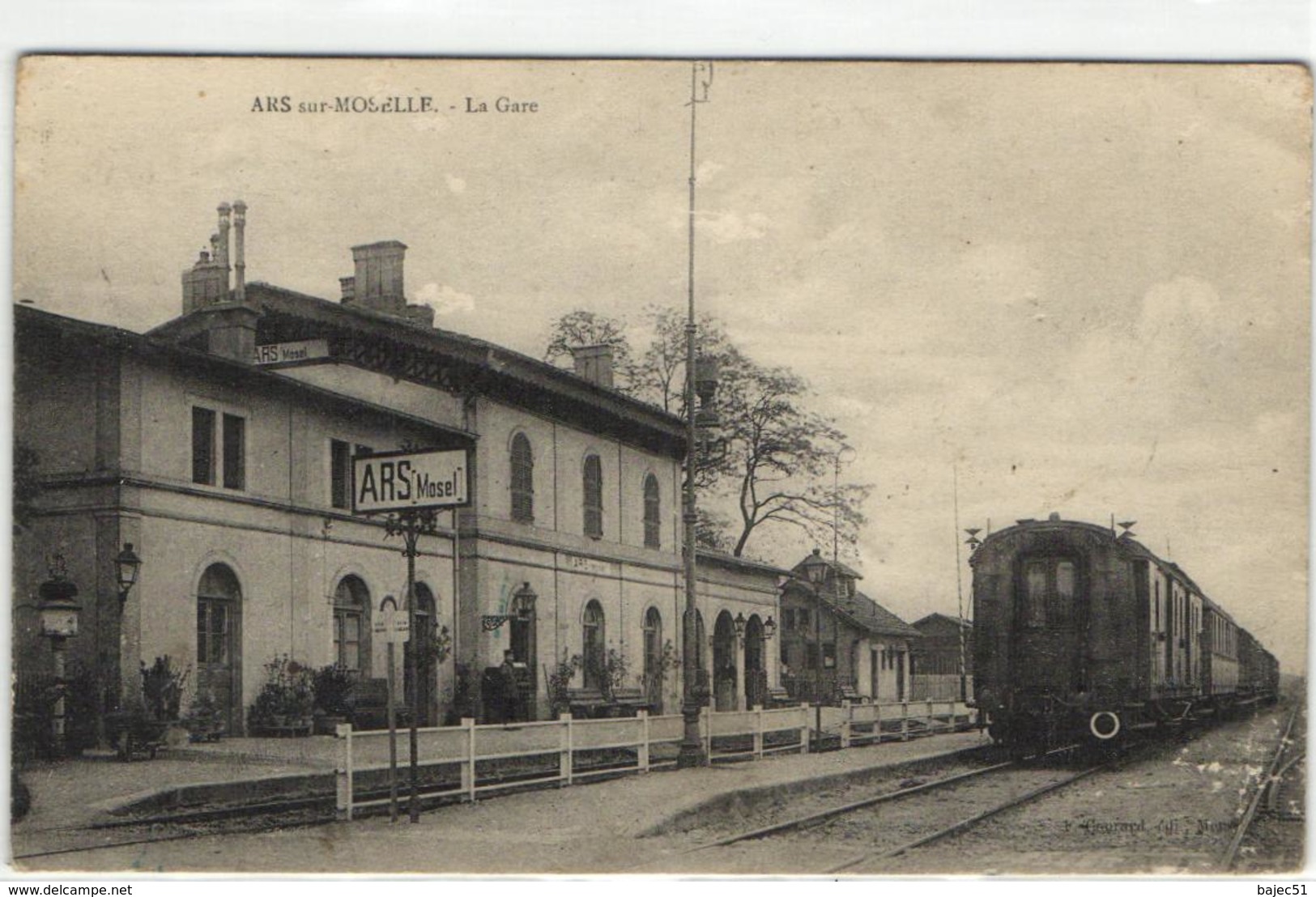 1 Cpa Ars Sur Moselle - La Gare - Ars Sur Moselle