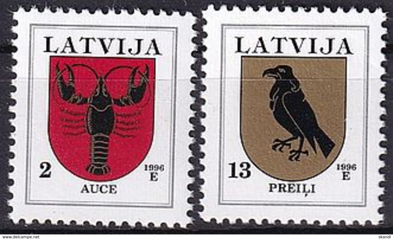 LETTLAND 1996 Mi-Nr. 421/22 I ** MNH - Lettonia