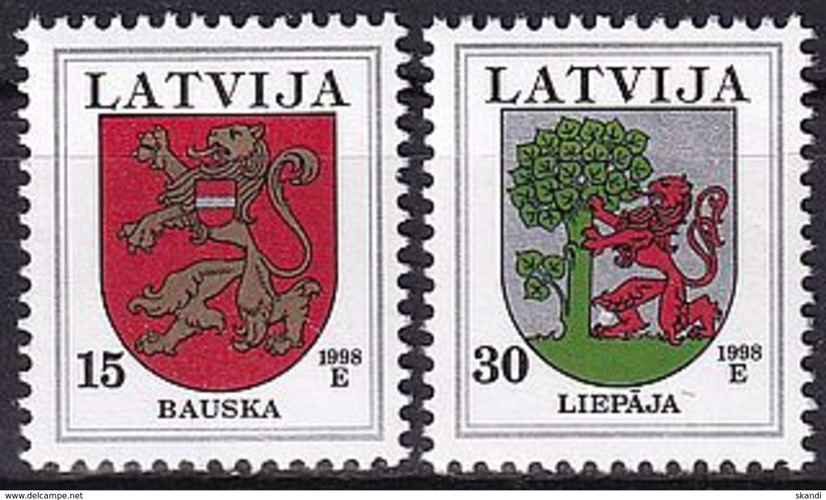 LETTLAND 1998 Mi-Nr. 485/86 I ** MNH - Lettonie