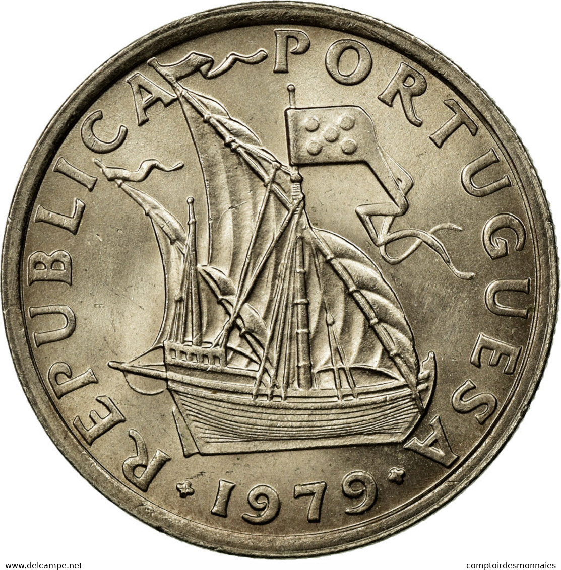 Monnaie, Portugal, 2-1/2 Escudos, 1979, SUP, Copper-nickel, KM:590 - Portugal