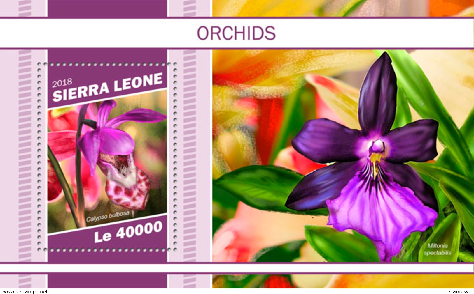 Sierra Leone. 2018 Orchids. (1107b) - Orchidées