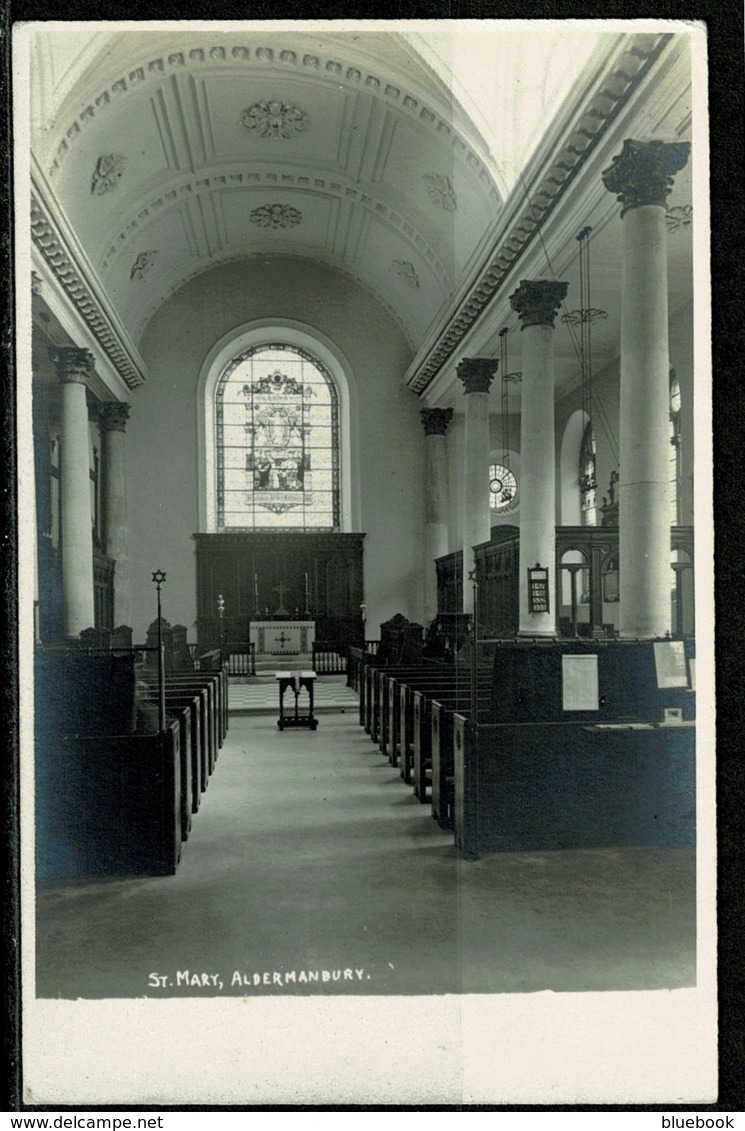 Ref 1262 - Real Photo Postcard - St Mary Aldermanbury Church London - Destroyed 1940 - Other & Unclassified