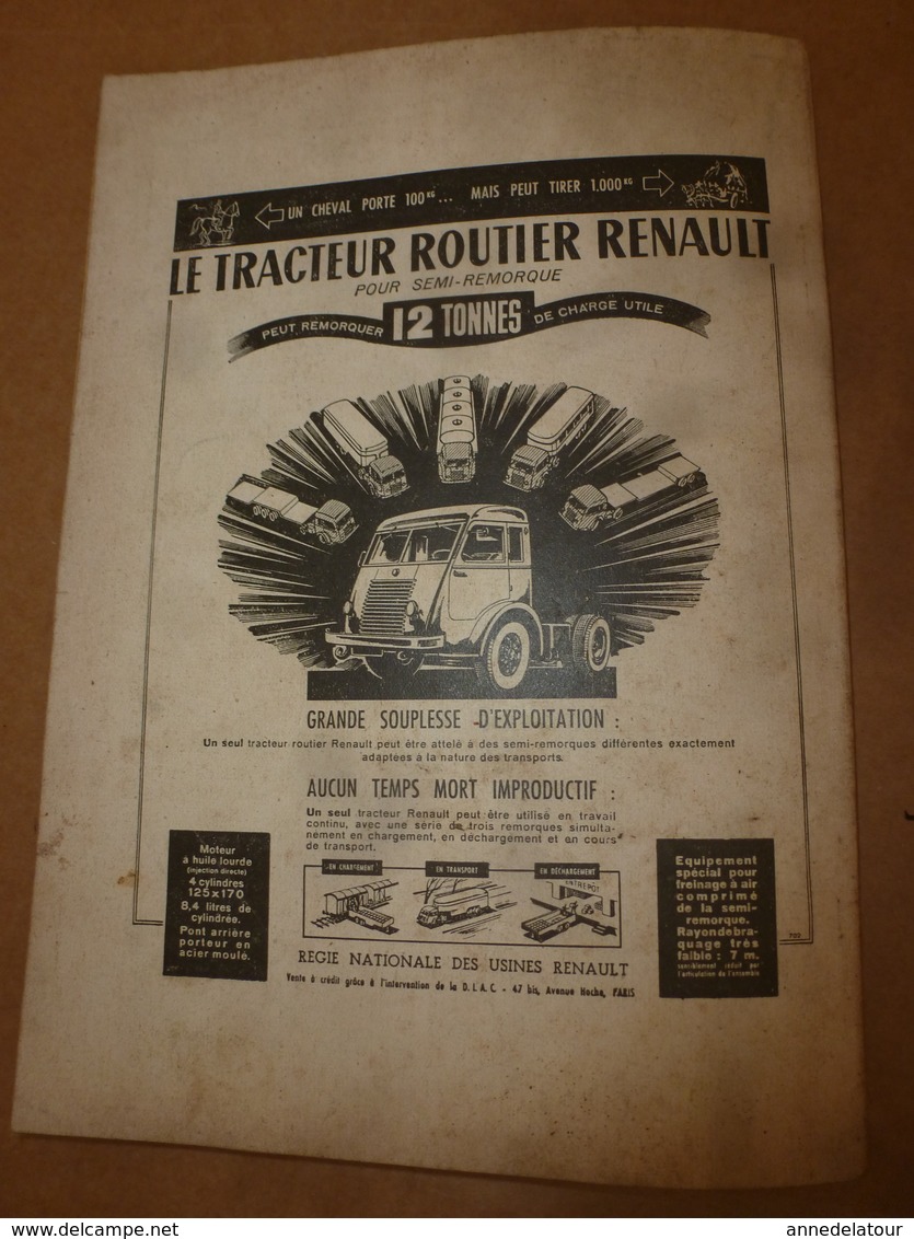 1949 MÉCANIQUE POPULAIRE:Des pierres précieuses dans les gésiers des dindons;Comment repeindre l'exterieur (maison); etc