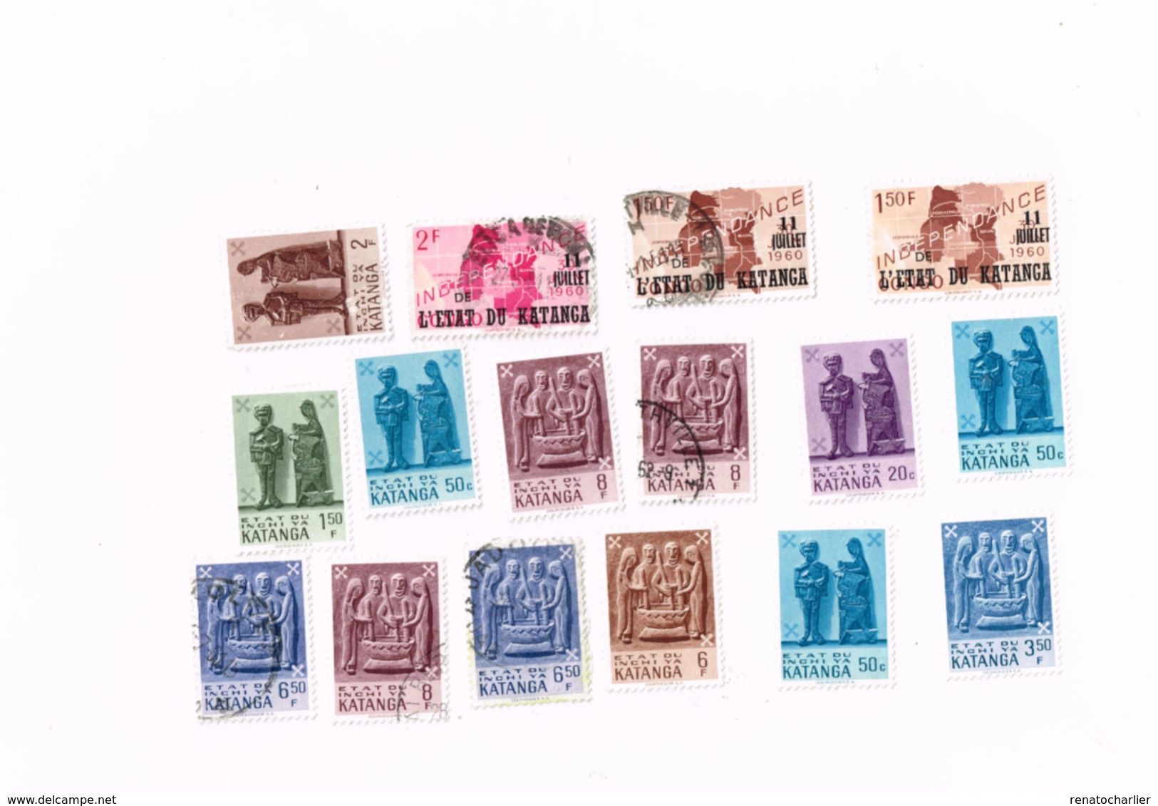 Lot De 30 Timbres Oblitérés,used,gestempelt. - Katanga