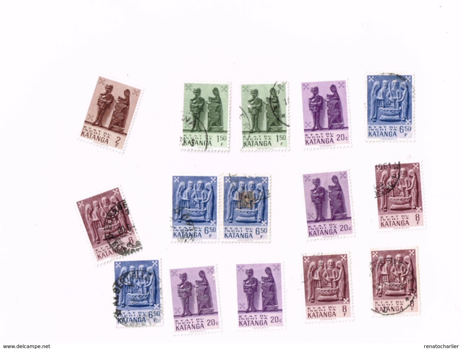 Lot De 30 Timbres Oblitérés,used,gestempelt. - Katanga