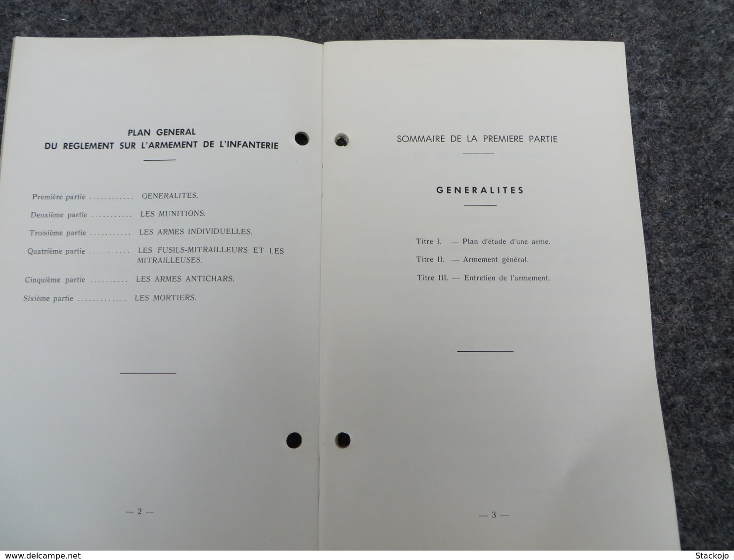 INF. 401/1 - Règlement sur l'armement de l'infanterie - 269/09