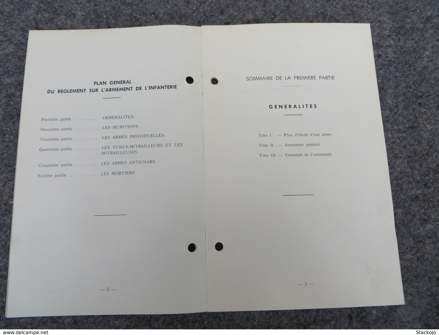 INF. 401/1 - Règlement sur l'armement de l'infanterie - 269/09