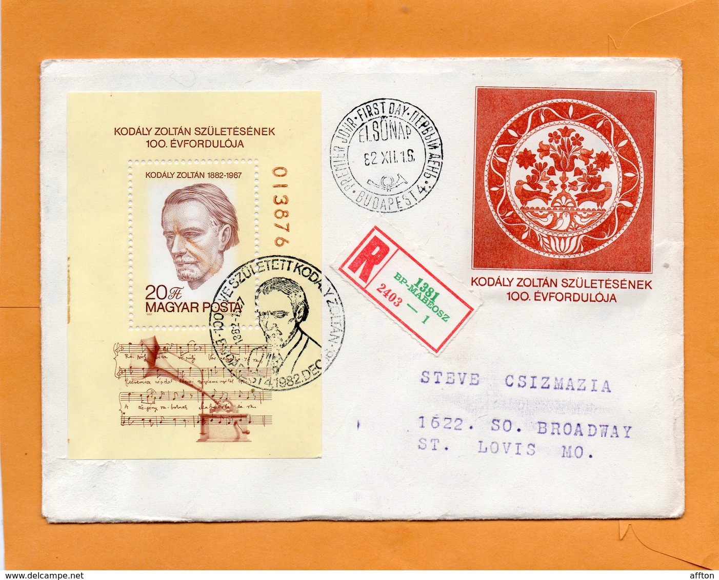 Hungary 1982 FDC Mailed - FDC