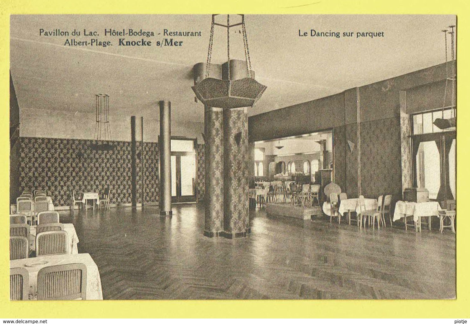 * Knokke - Knocke (Kust - Littoral) * (Phototypie Brux) Pavillon Du Lac, Albert Plage, Hotel Bodega Restaurant, Dancing - Knokke