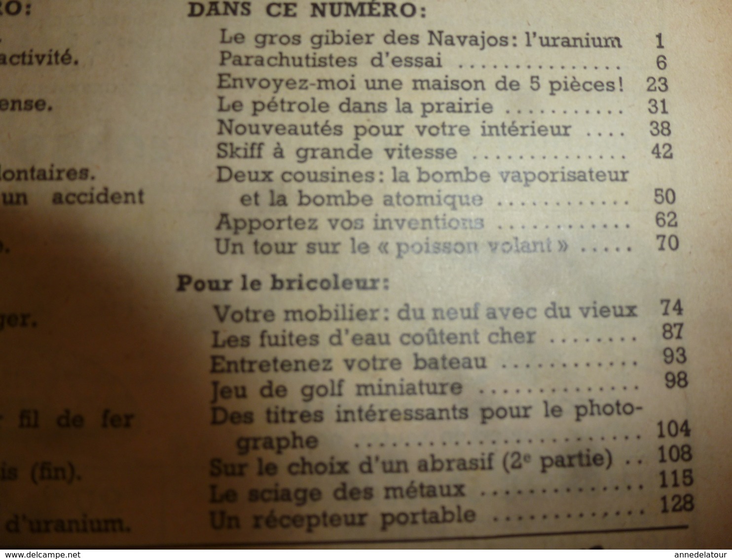 1950 MÉCANIQUE POPULAIRE:Parachutistes D'essai;Faires Meubles Neufs Avec Des Vieux;Briques Pour Massifs Et Bordure;etc - Other & Unclassified