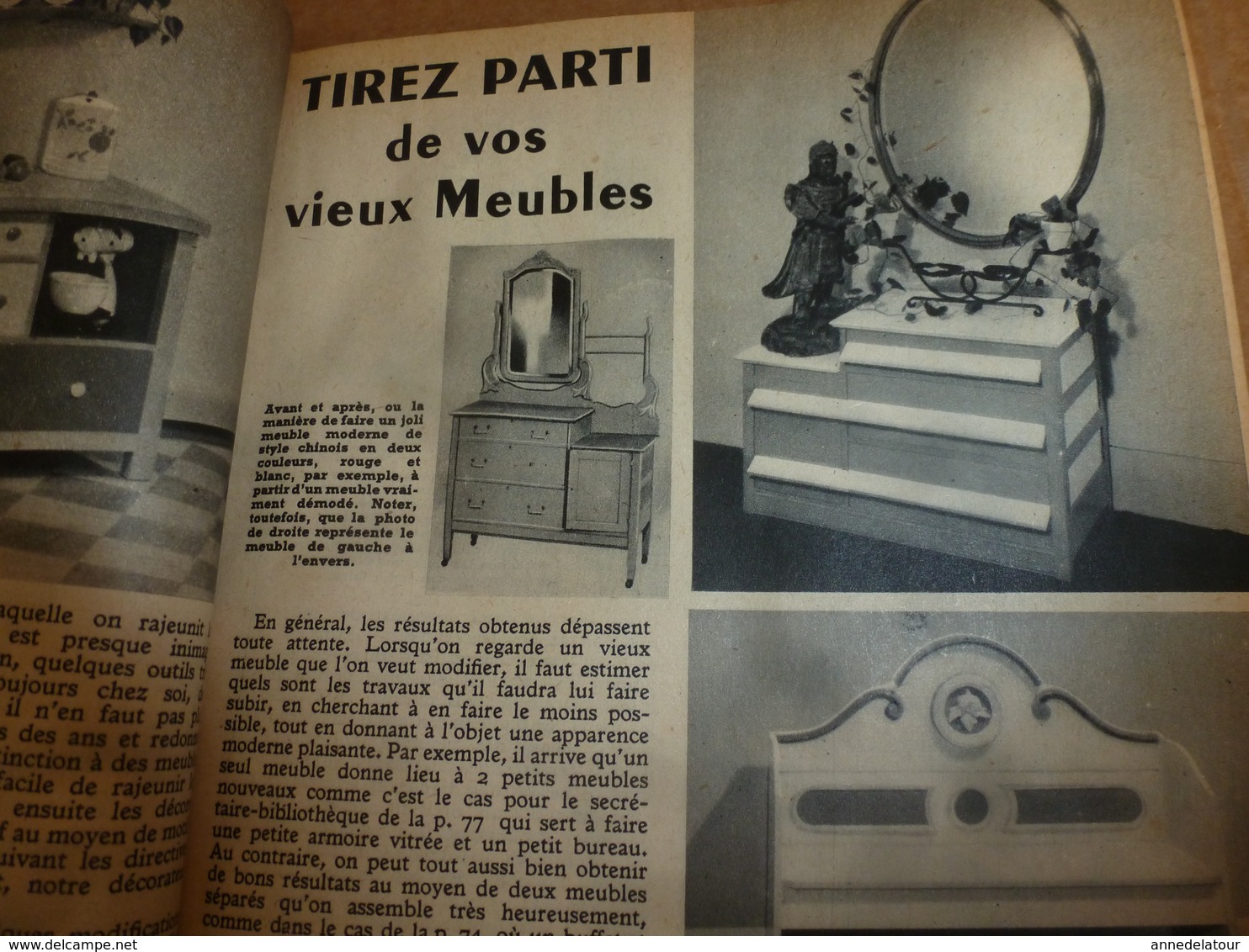 1950 MÉCANIQUE POPULAIRE:Parachutistes d'essai;Faires meubles neufs avec des vieux;Briques pour massifs et bordure;etc