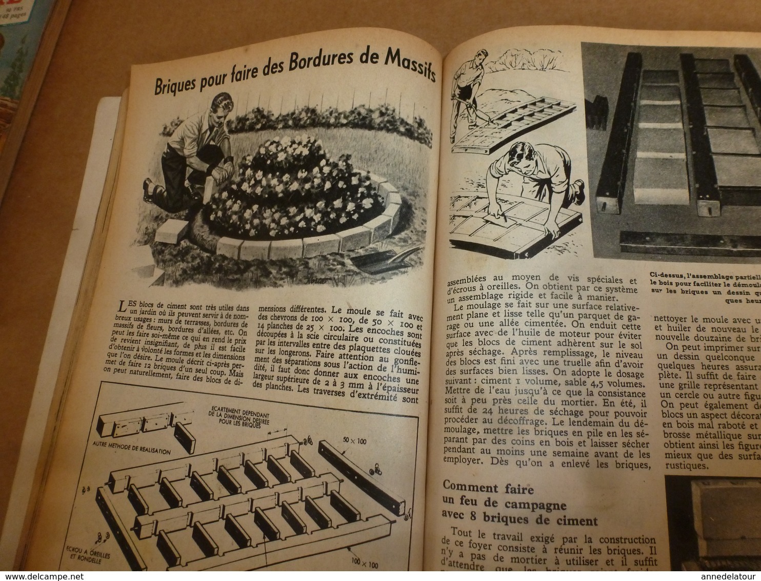 1950 MÉCANIQUE POPULAIRE:Parachutistes d'essai;Faires meubles neufs avec des vieux;Briques pour massifs et bordure;etc