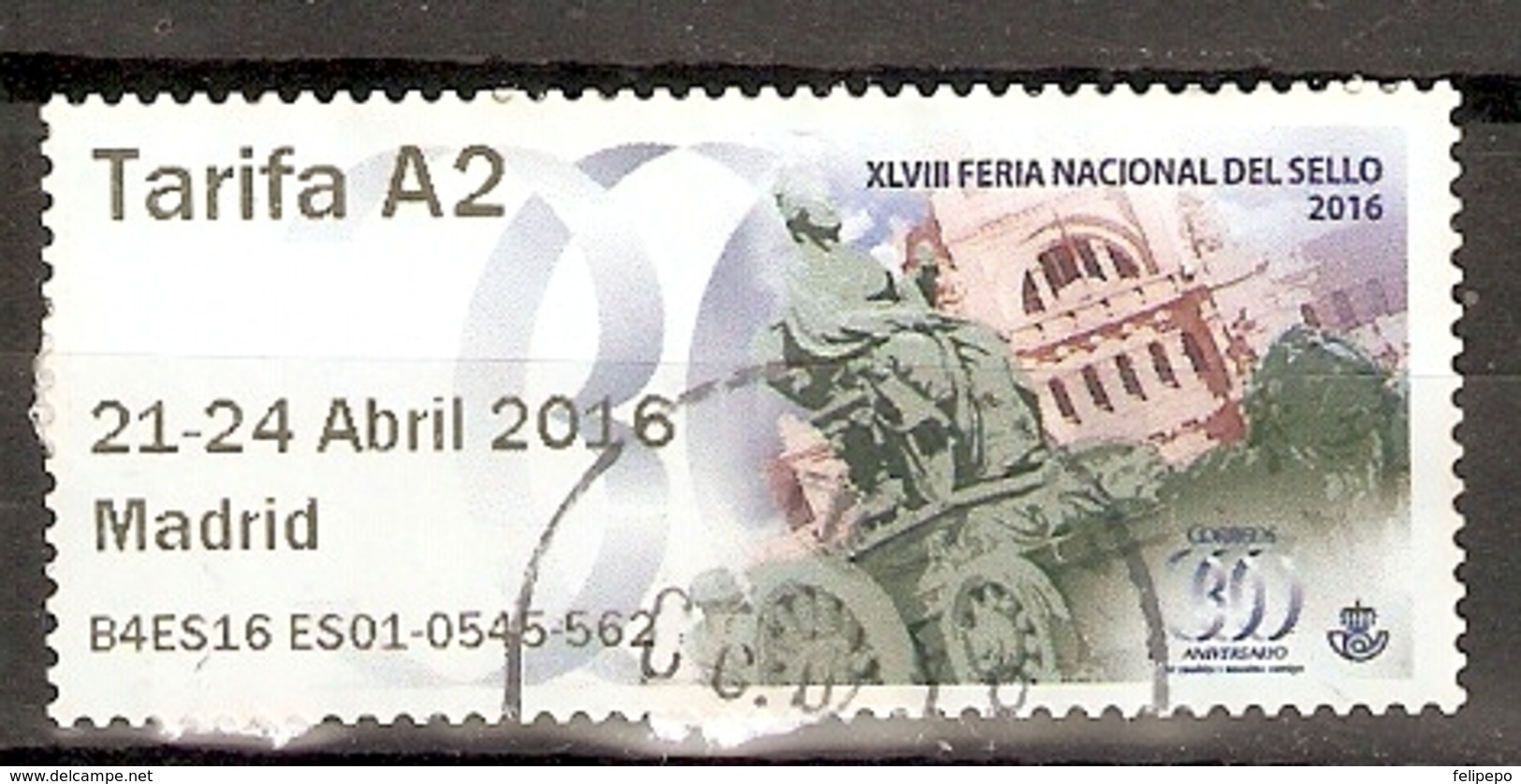 ESPAÑA 2016 ATM TARIFA A2 USADO - Used Stamps