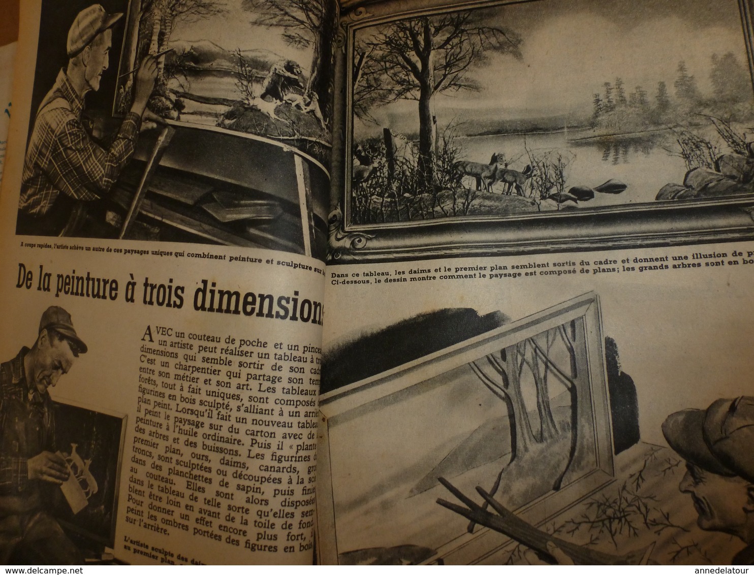 1950 MÉCANIQUE POPULAIRE: La Packard 1951; Chasse de l'or et des diamants;Vannerie en raphia et aiguilles de pin ; etc