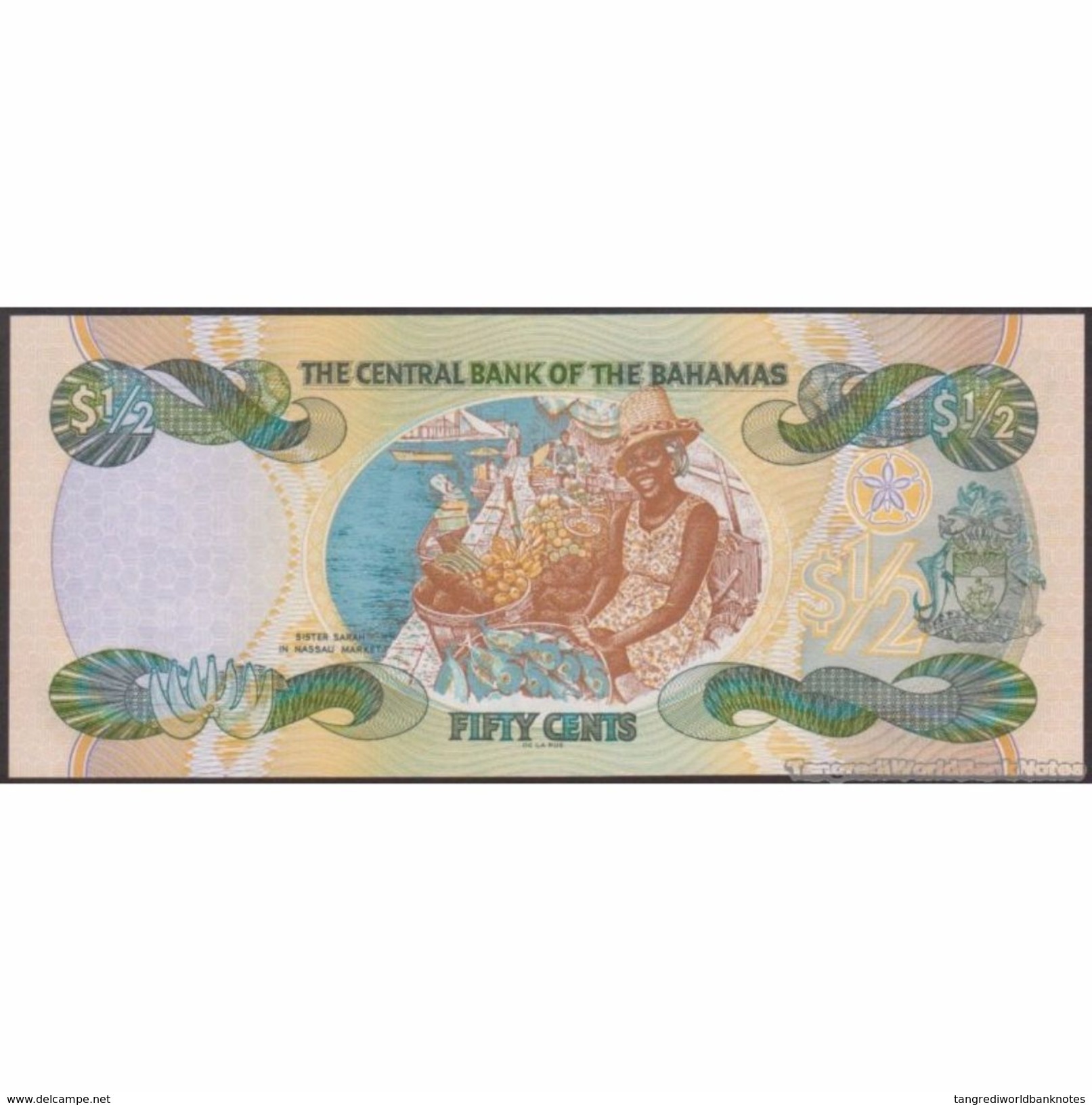 TWN - BAHAMAS 68 - ½ Dollar L.2000 (2001) Prefix A UNC - Bahamas
