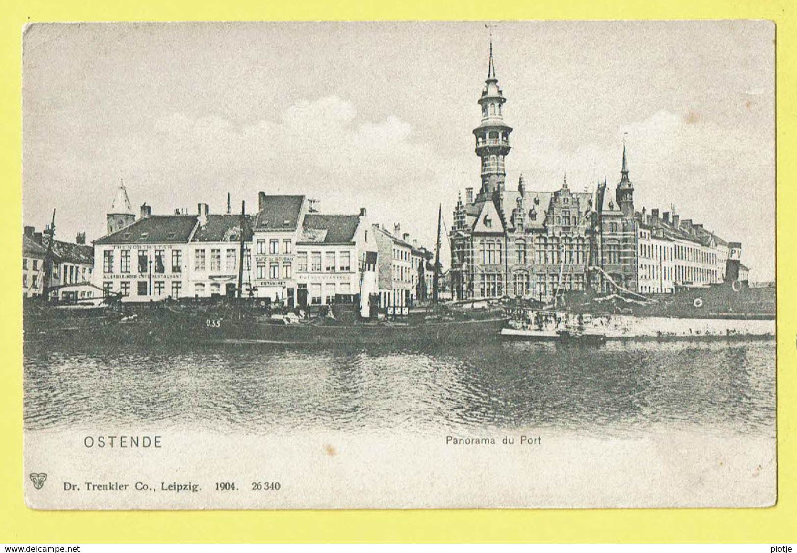 * Oostende - Ostende (Kust - Littoral) * (Dr. Trenkler Co Leipzig, 1904, Nr 26340) Panorama Du Port, Haven, Bateau, TOP - Oostende