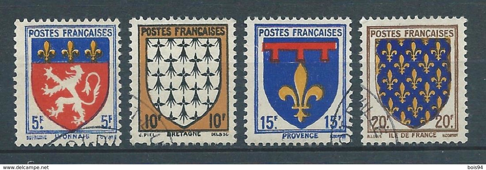 FRANCE 1943 . Série N°s 572 à 575 . Oblitérés. - Used Stamps