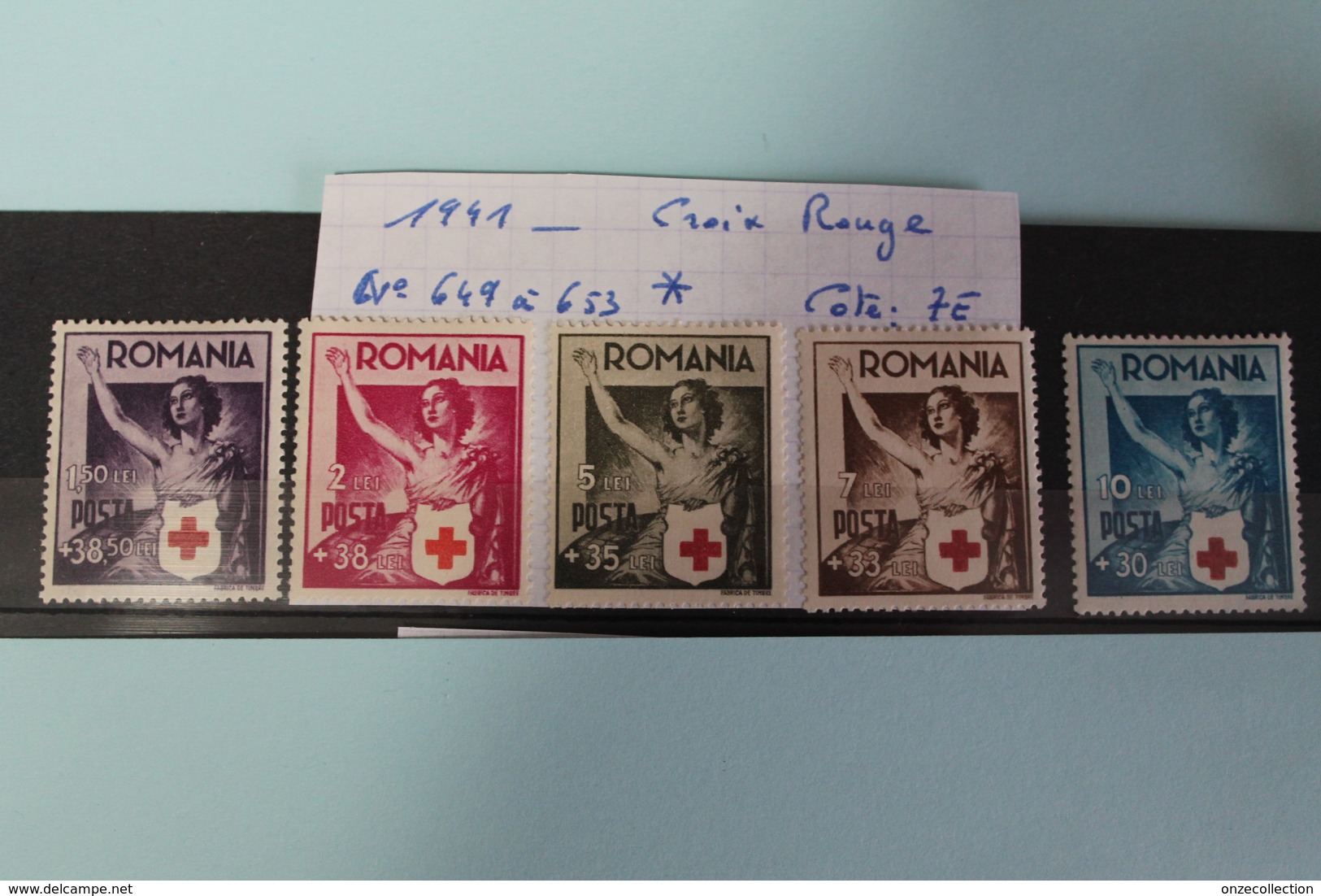 1941     -   649  à  653 *        AU  PROFIT  DE  LA  CROIX  ROUGE  COTE   :   7,00€ - Neufs