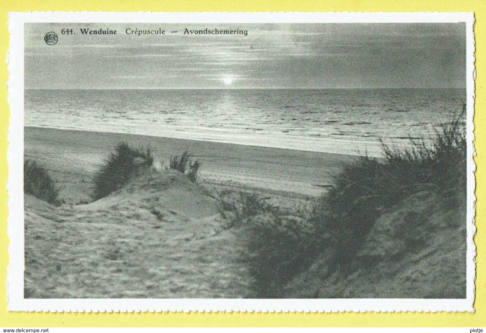 * Wenduine - Wenduyne (Kust - Littoral) * (Albert, Nr 644) Crépuscule, Avondschemering, Beach, Plage, Dunes, Sunset - Wenduine