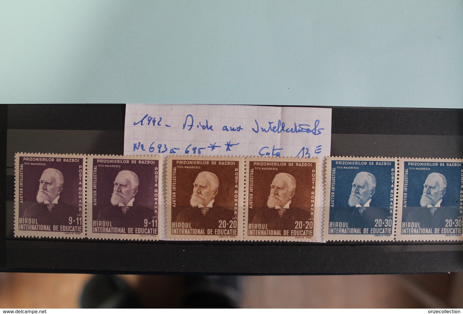 1942     -   693  à  695 **       AIDE  INTELLECTUELLE  AUX  PRISONNIERS  DE  GUERRE    COTE   :  15,00€ - Unused Stamps