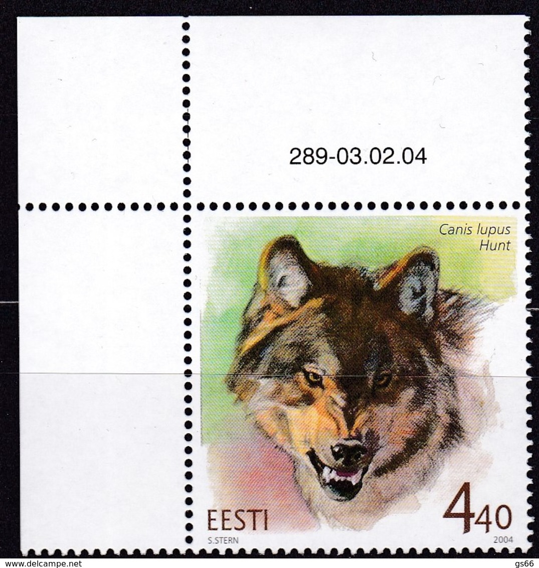 2004, EESTI, 479, Einheimische Fauna: Wolf. MNH ** - Estonie