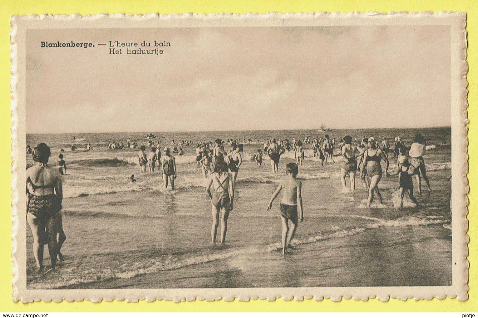 * Blankenberge - Blankenberghe (Kust - Littoral) * (Edit Gegy) L'heure Du Bain, Beach, Strand, Plage, Animée, Bikini - Blankenberge