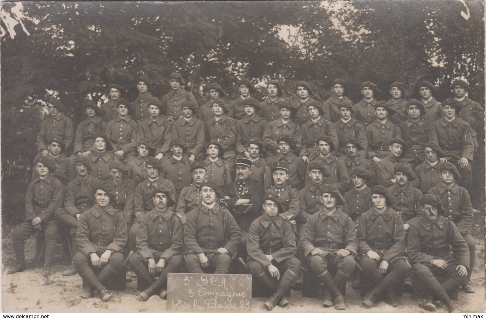 Carte Photo Réelle - Groupe De Militaires - 3 BEA 3° Compagnie - Vive La Classe 23 - Autres & Non Classés