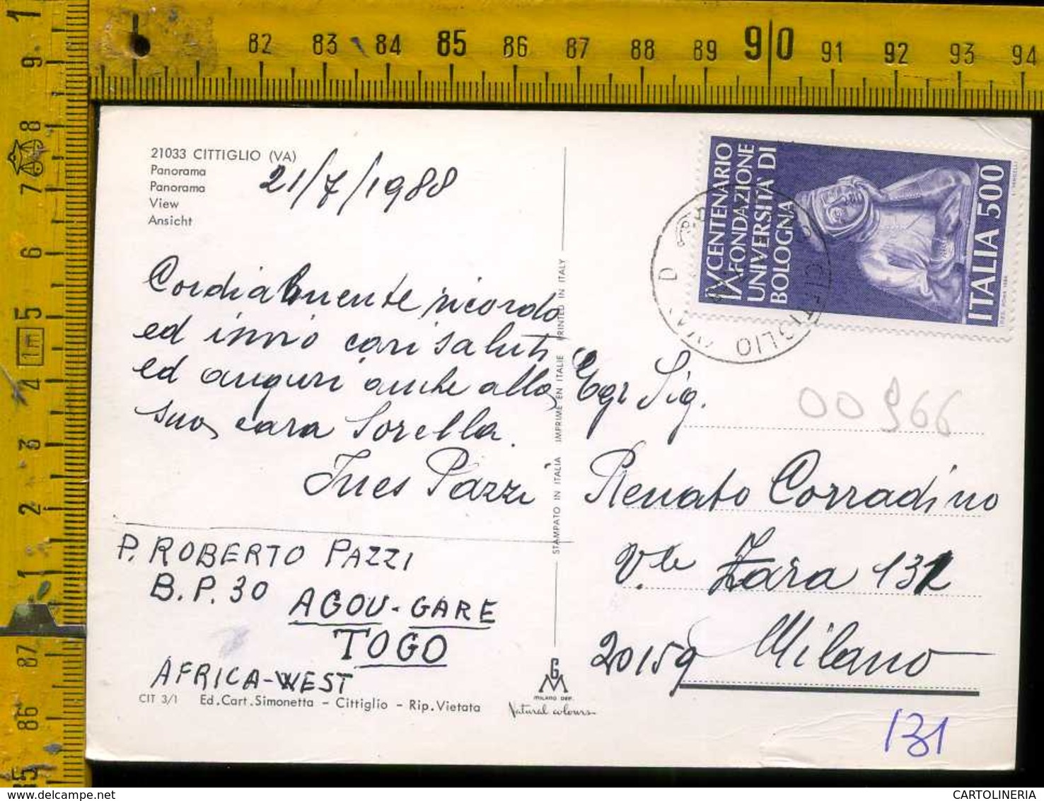 Repubblica Francobollo Commemorativo Isolato - 1946-60: Storia Postale