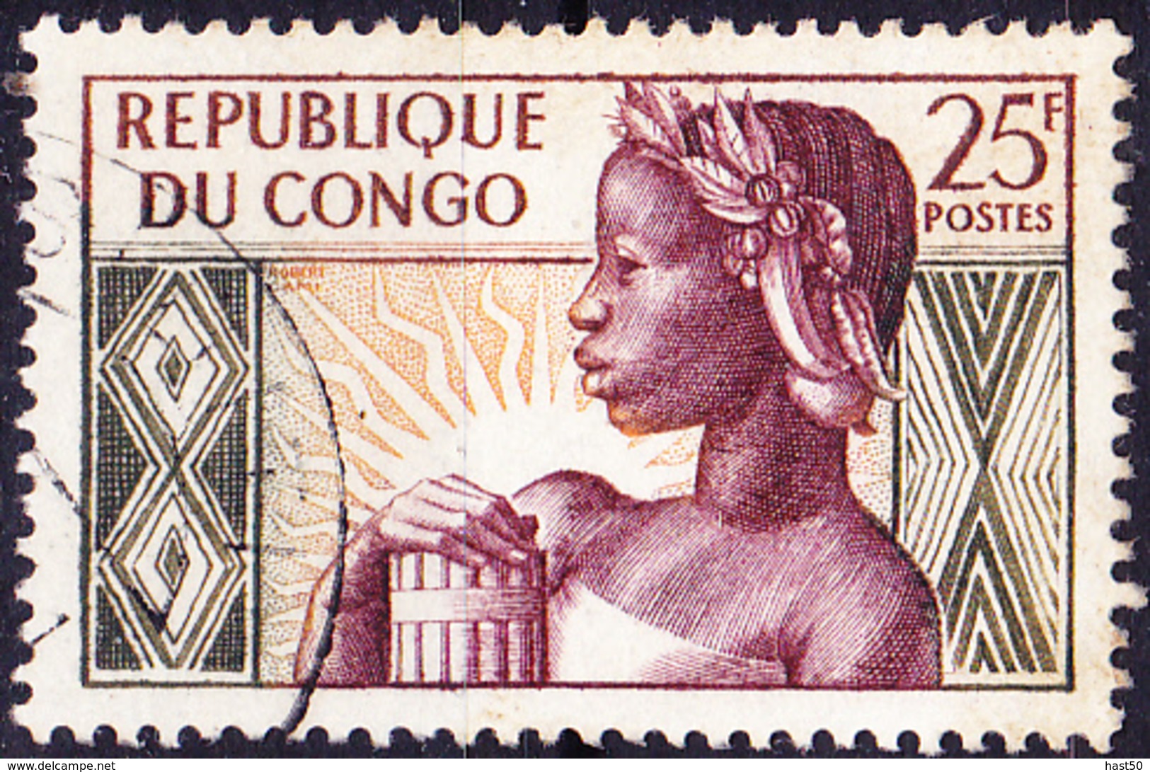 Kongo-Brazzaville - 1. Jahrestag Der Staatsgründung (Mi.Nr.: 1) 1959 - Gest Used Obl - Oblitérés