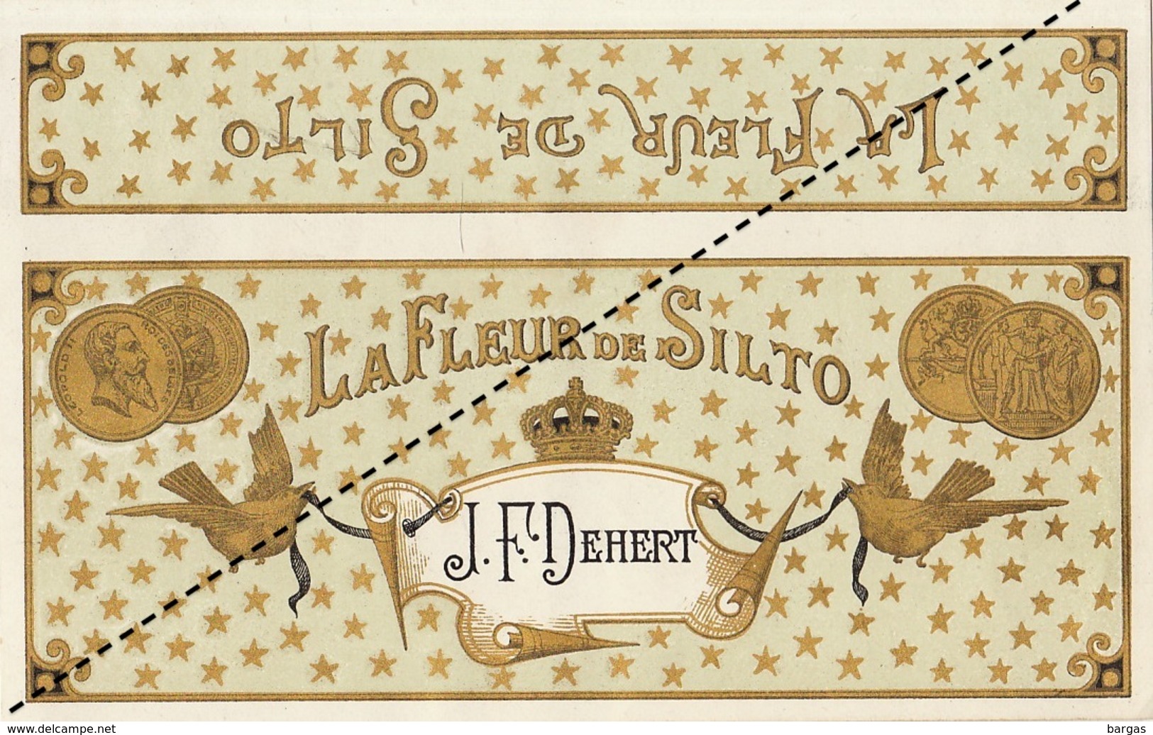 Fin 1800 étiquette Boite à Cigare LA FLEUR DE SILTO - Etiquettes