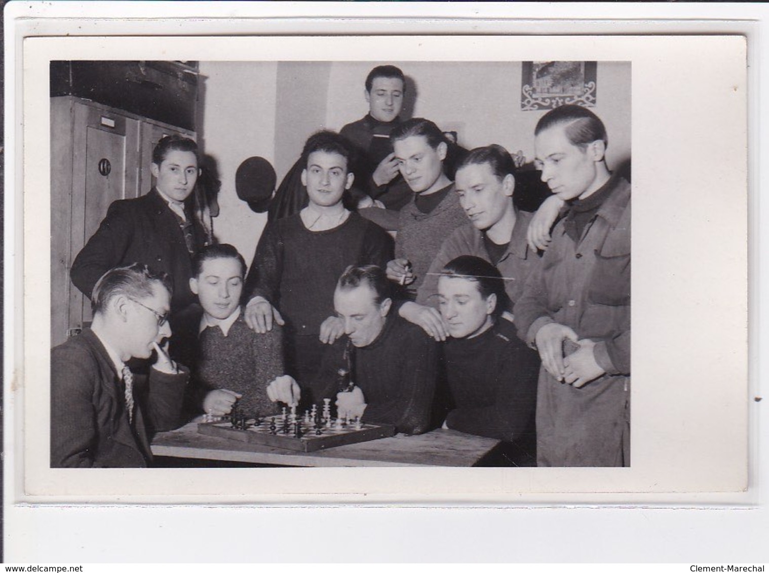 ECHECS (chess) : lot de 5 cartes photos d'un tournoi à Vienne en 1943 (Autriche) - tres bon etat