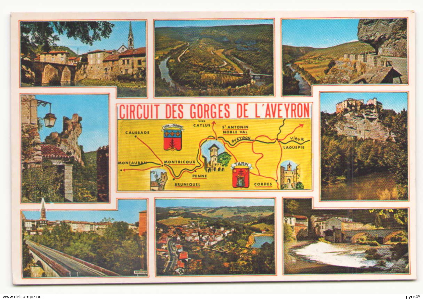 CIRCUIT DES GORGES DE L AVEYRON - Cartes Géographiques