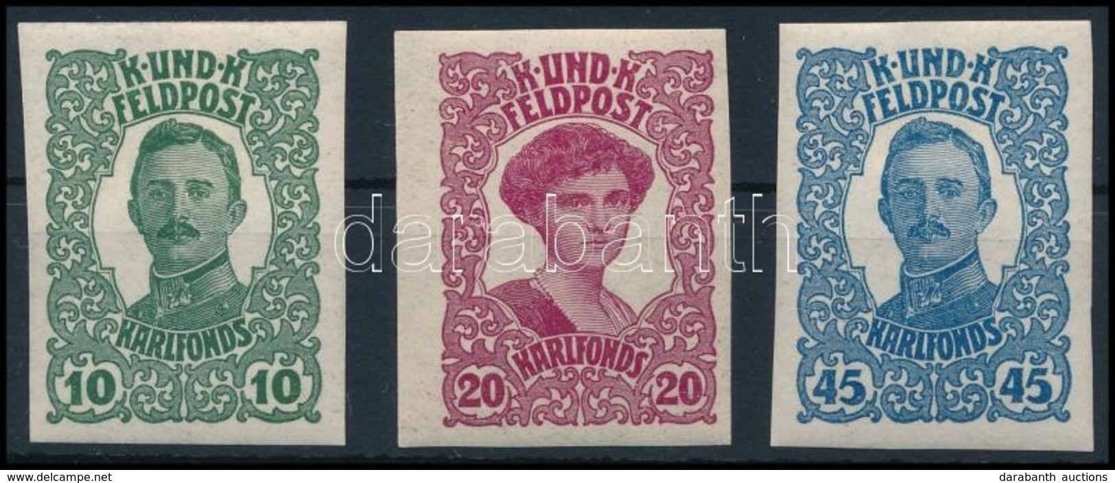 * K.u.k. Feldpost 1918 Károly Alapítvány Vágott Sor (* 25.000) - Other & Unclassified