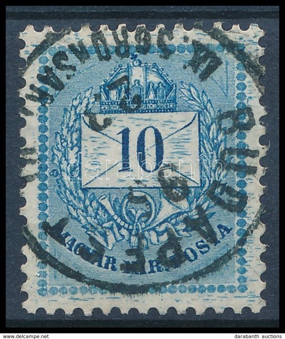 O 1881 10kr A Borítékon Rengeteg Kék Vonalka - Sonstige & Ohne Zuordnung